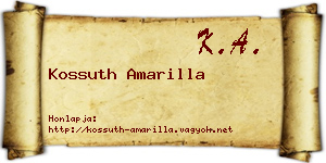Kossuth Amarilla névjegykártya